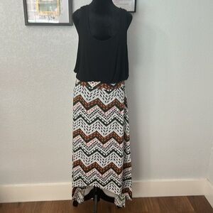 Jonathan Martin 2X plus size chevron pattern maxi skirt